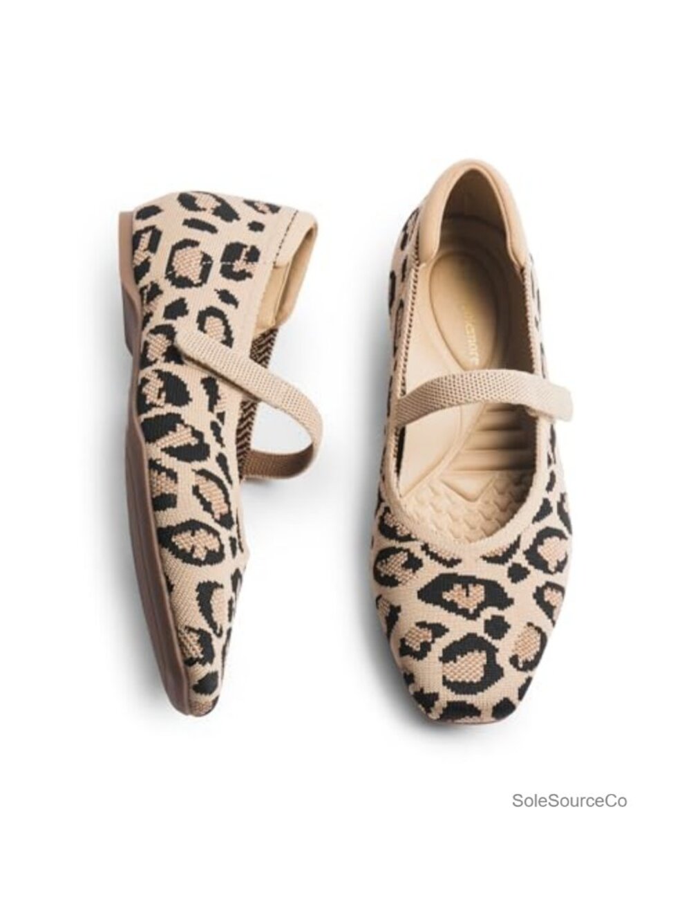 Mary Jane Flat Shoes for Women with Arch Support and Concealed Low Wedge Heel,